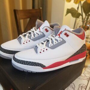 Air Jordan 3 Retro Mid 2022 "Fire Red" Men's Sz 13